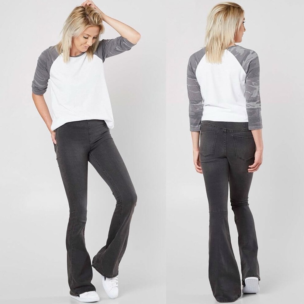 NWT FREE PEOPLE Penny Flare Stretch Denim Jean Sz 25